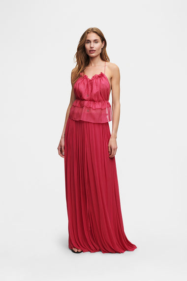 Pink String Silk Top, 100% Grade 6A mulberry silk, image 4, HANNE BLOCH
