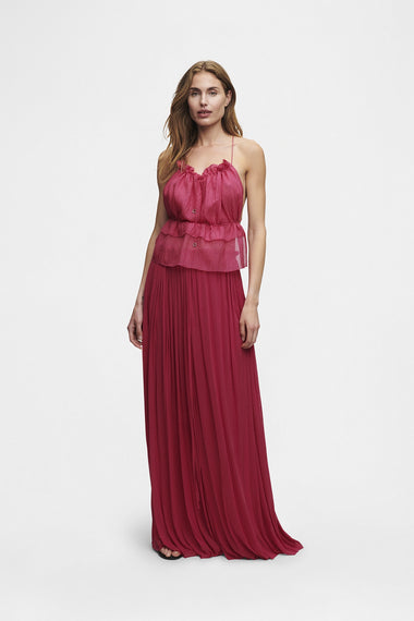 Pink Silk String Set, skirt and string top in 100% Grade 6A mulberry silk, HANNE BLOCH