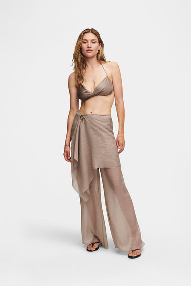 Taupe Adjustable Top swim top, image 2, HANNE BLOCH