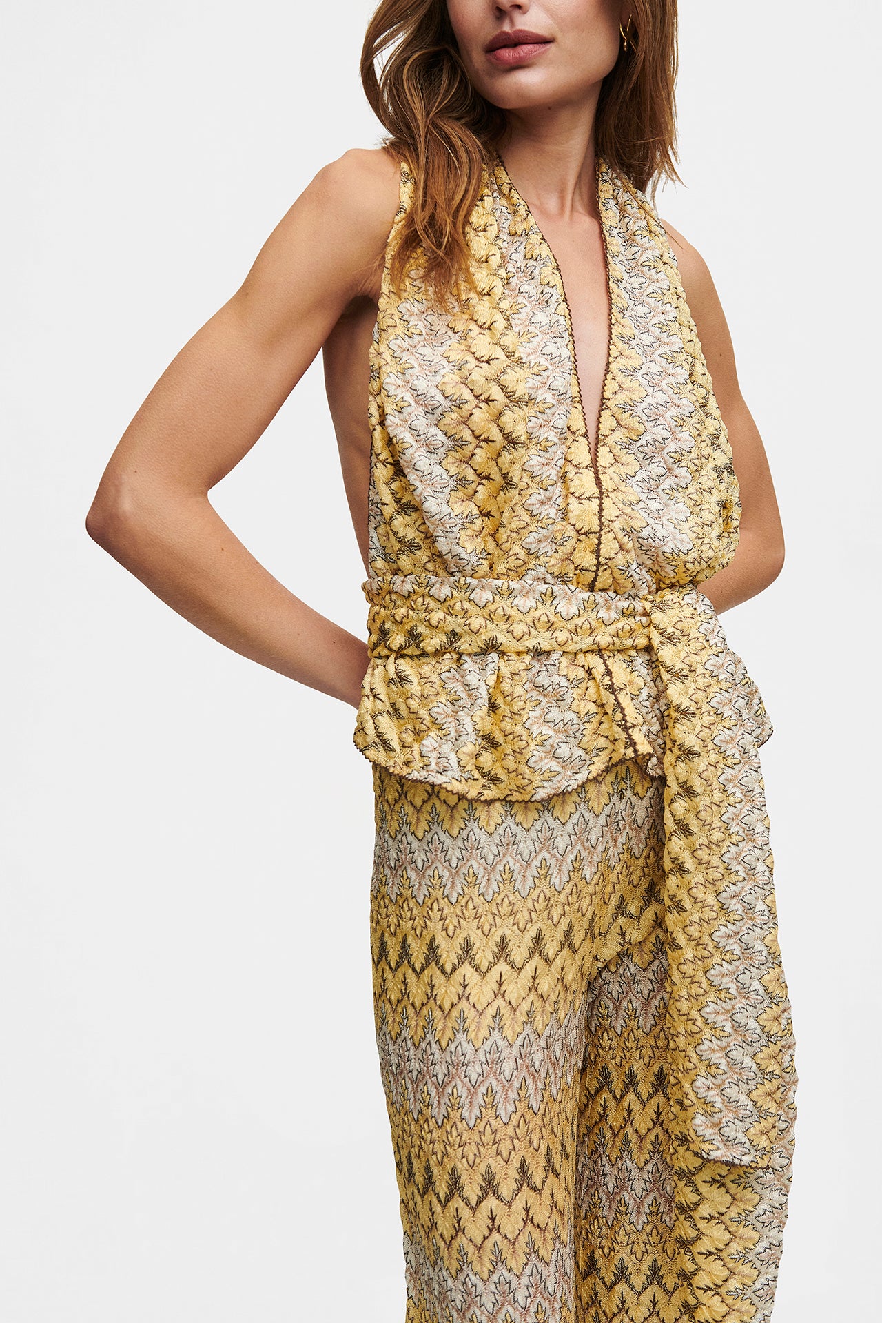 Knit Scarf Set / Top