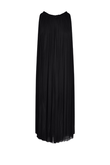 Black Silk Tulle Halter Dress, floor-length 100% Grade 6A mulberry silk, image 5, HANNE BLOCH