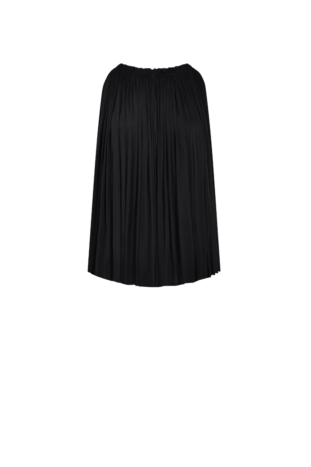 Black Silk Tulle Halter Top