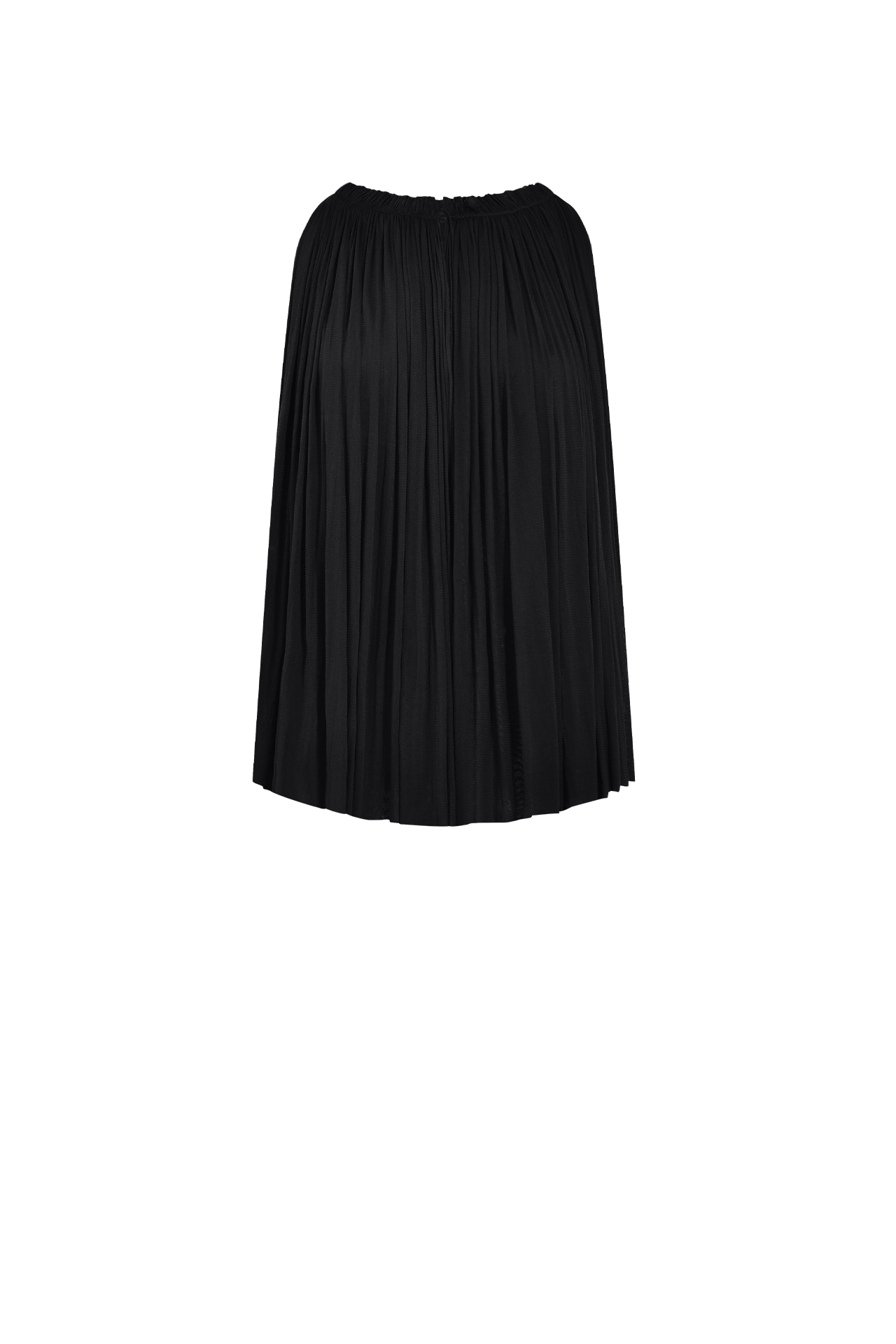 Black Silk Tulle Halter Top