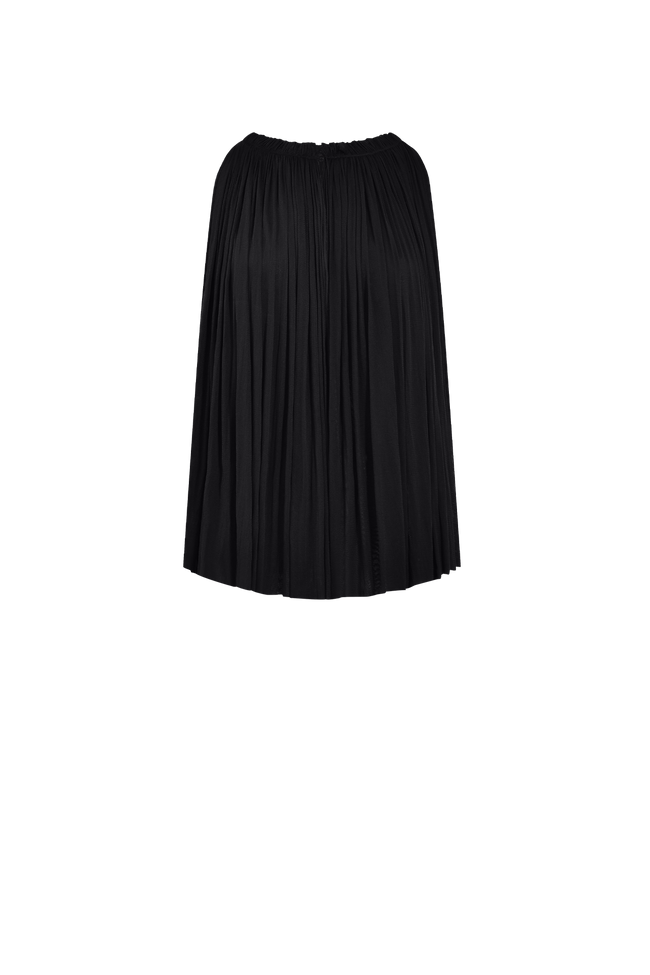 Black Silk Tulle Halter Top