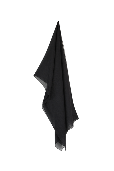 Black Silk Scarf, 100% Grade 6A mulberry silk, HANNE BLOCH