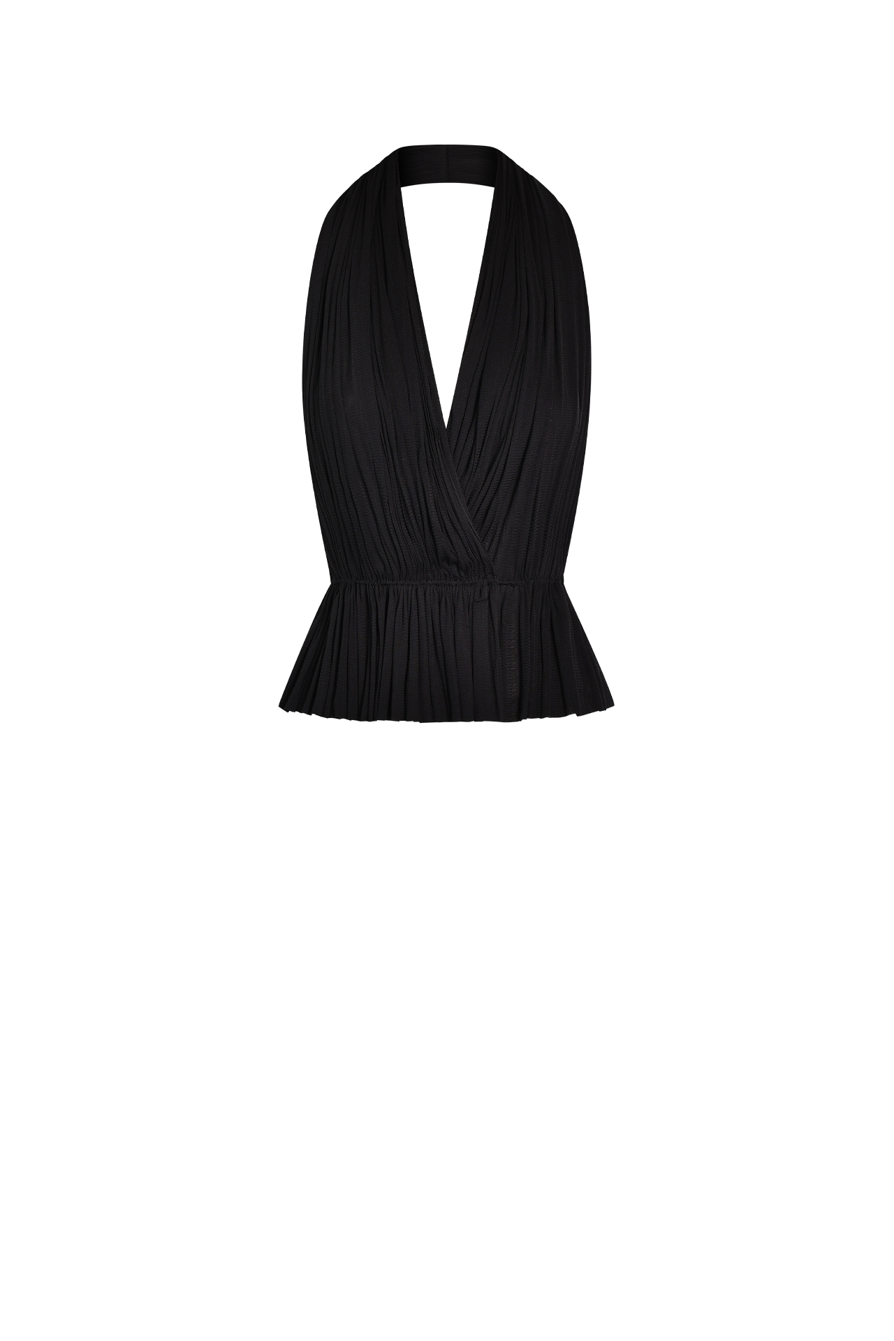 Black Silk Tulle Top