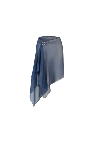Ocean Blue Silk Scarf, 100% Grade 6A mulberry silk, image 4, HANNE BLOCH