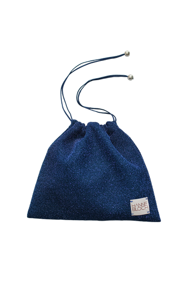 Ocean Blue Glitter Drawstring Bag, HANNE BLOCH