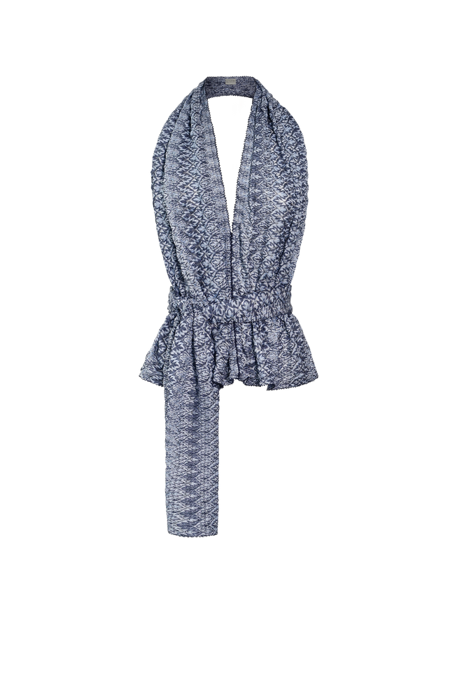 Ocean Knit Scarf Set / Top