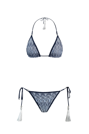 Ocean Knit Triangle Bikini, Italian knit, HANNE BLOCH