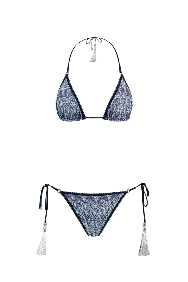 Ocean Knit Triangle Bikini