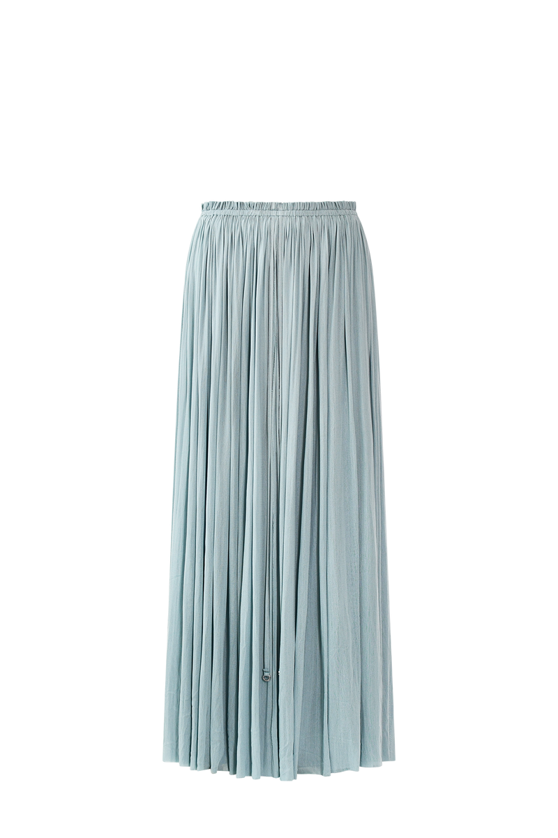 Ice Blue Silk Tulle Skirt