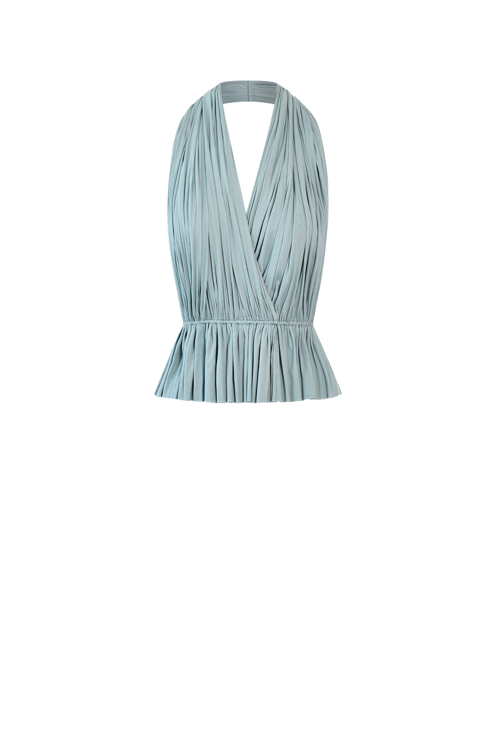 Ice Blue Silk Tulle Top