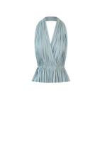 Ice Blue Silk Tulle Top