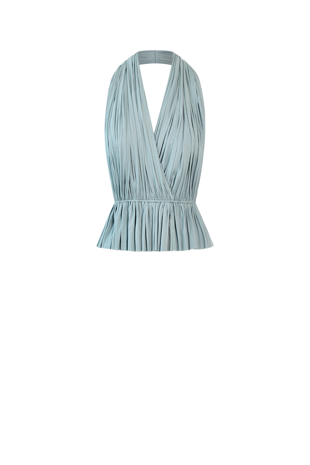 Ice Blue Silk Tulle Top