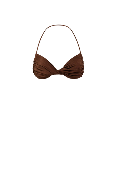 Brown Adjustable Top swim top, image 2, HANNE BLOCH