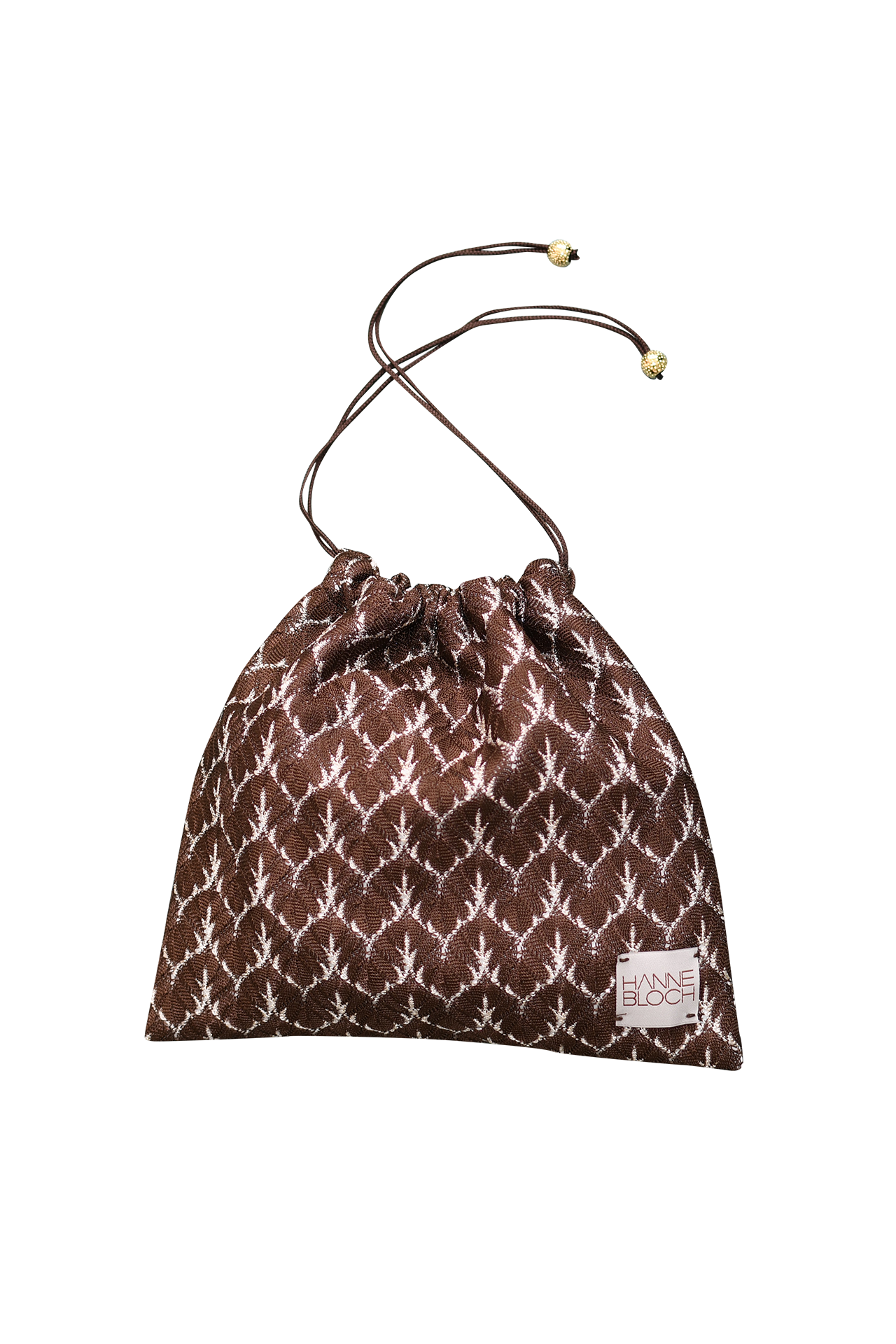 Gold Knit Drawstring Bag