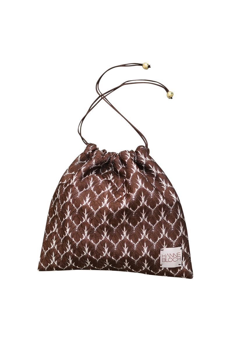 Gold Knit Drawstring Bag