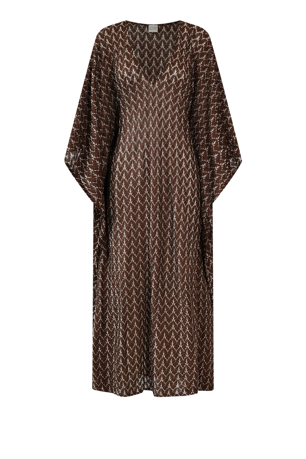 Brown Gold Knit Kaftan
