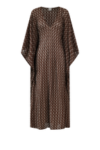 Brown Gold Knit Kaftan