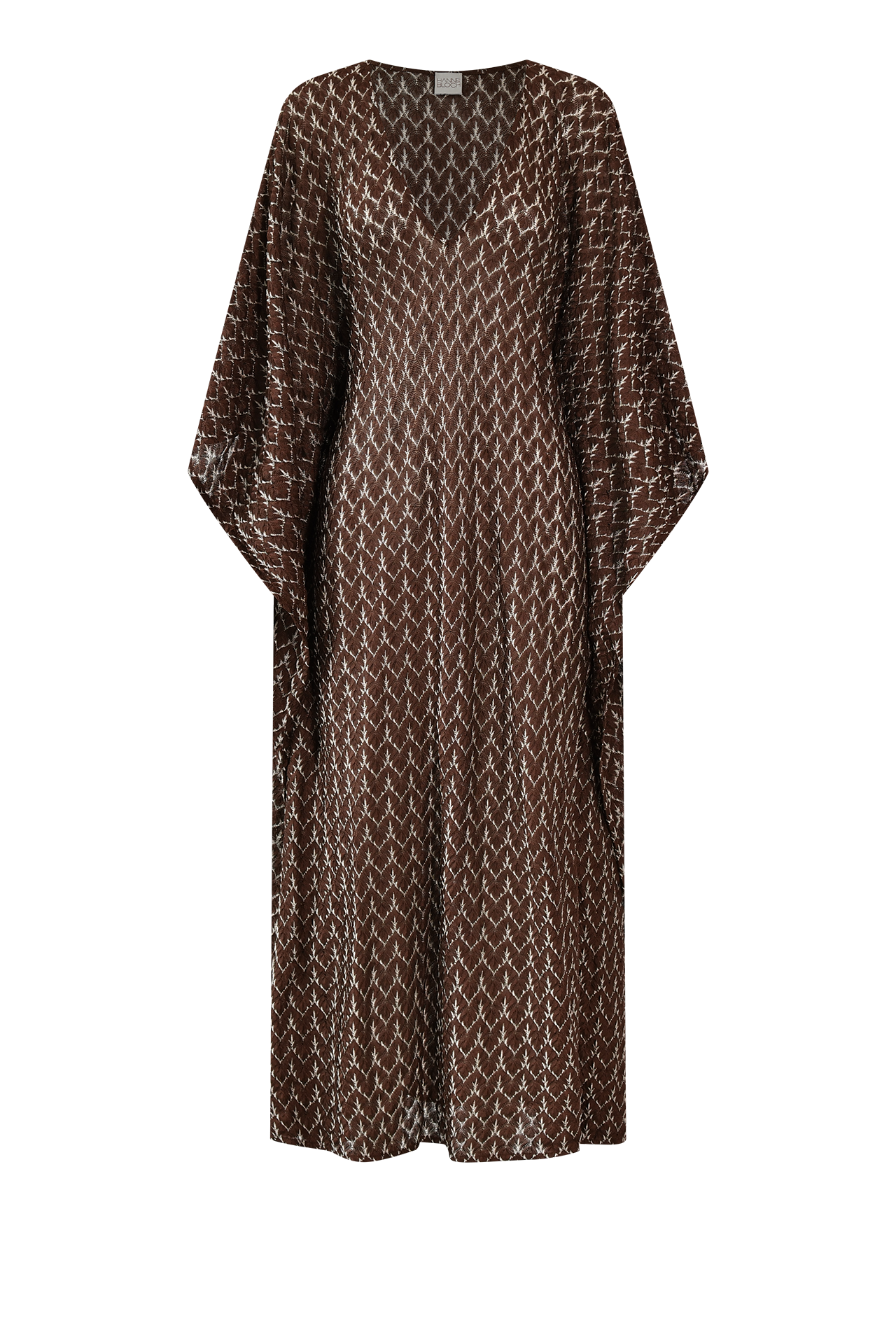 Brown Gold Knit Kaftan