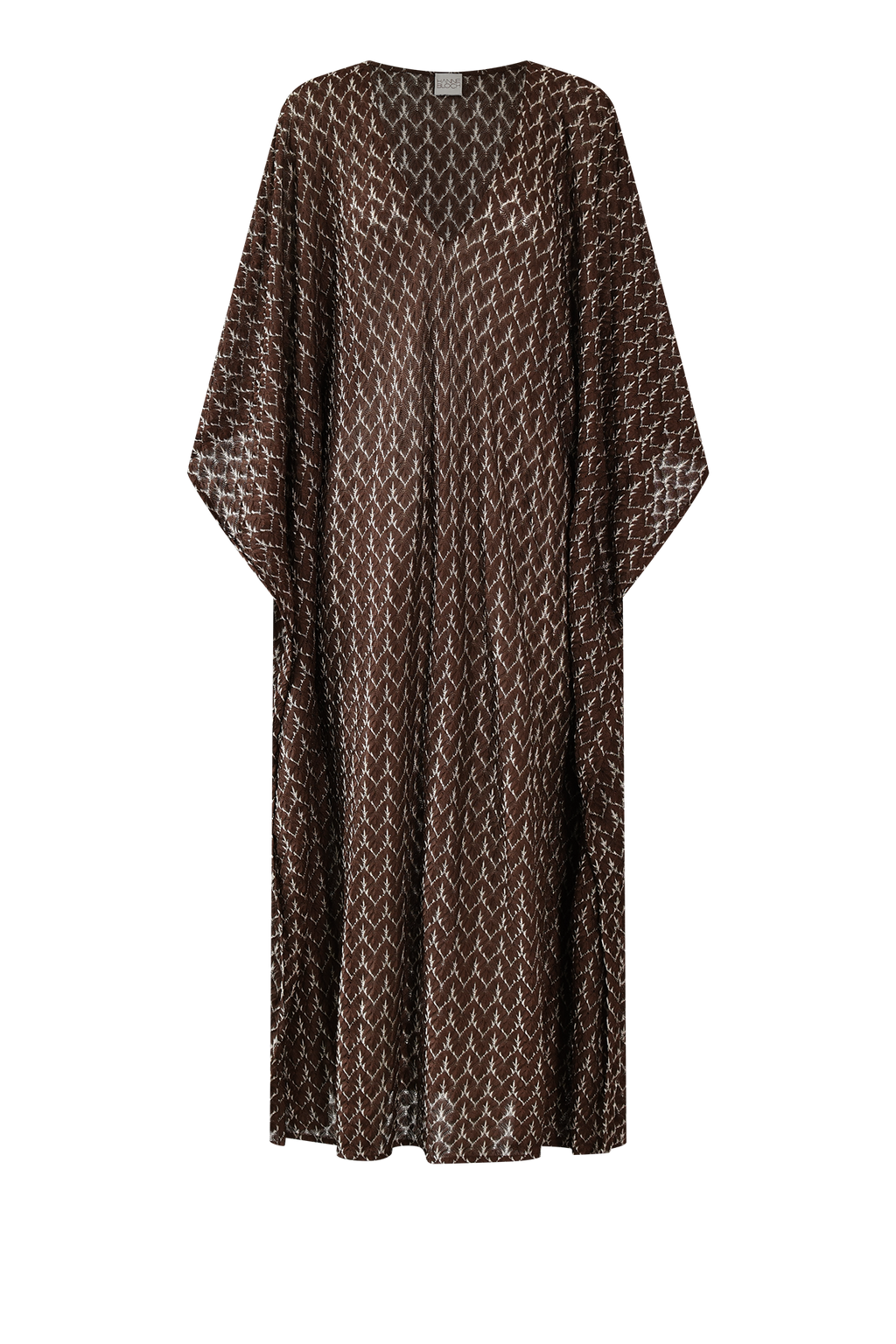 Brown Gold Knit Kaftan