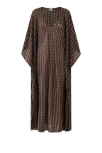 Brown Gold Knit Kaftan