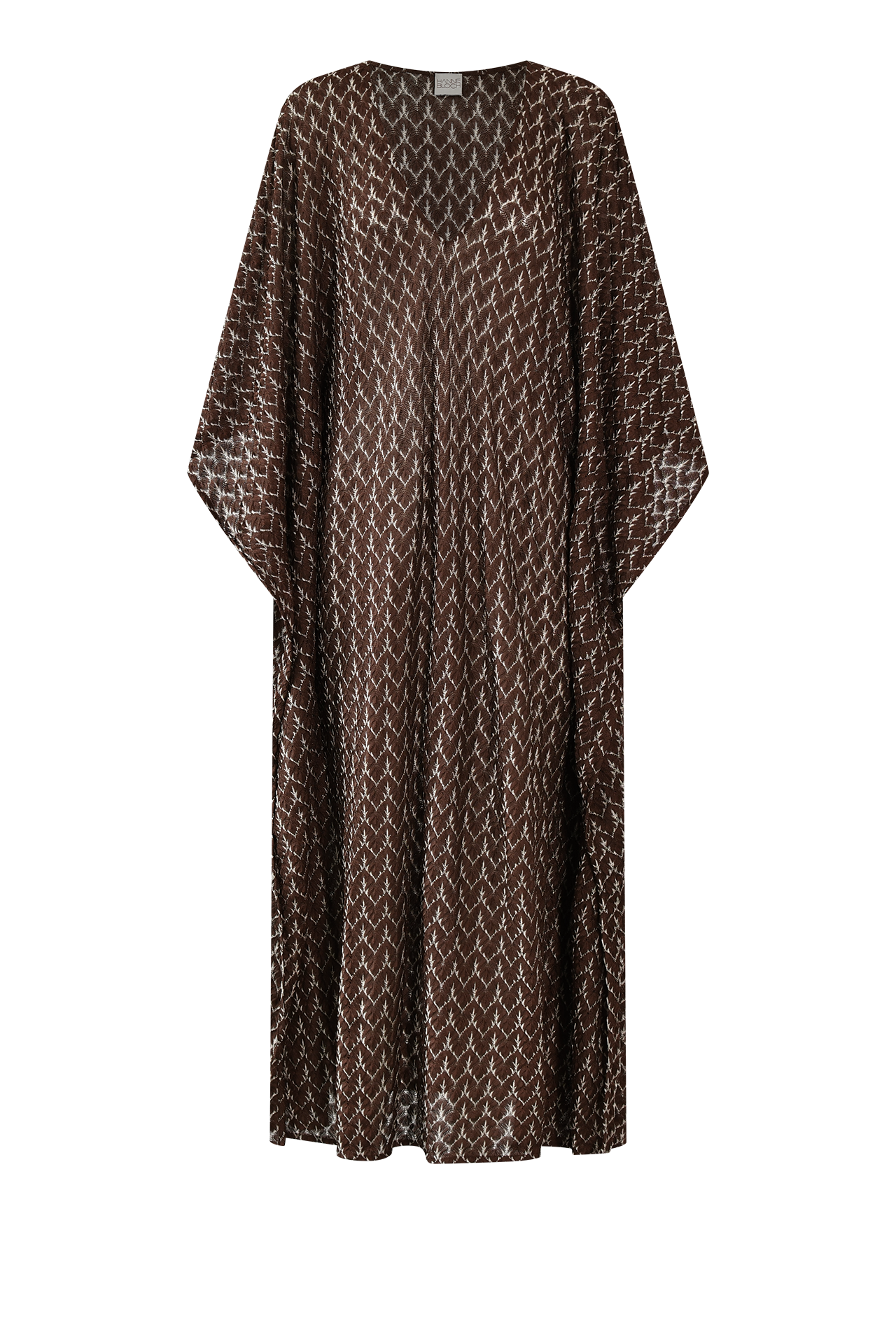 Brown Gold Knit Kaftan
