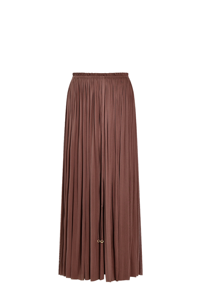 Brown Silk Tulle Skirt