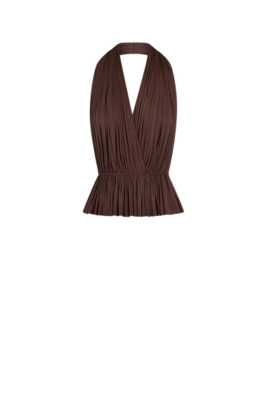 Chocolate Silk Tulle Top, 100% Grade 6A mulberry silk tulle, HANNE BLOCH