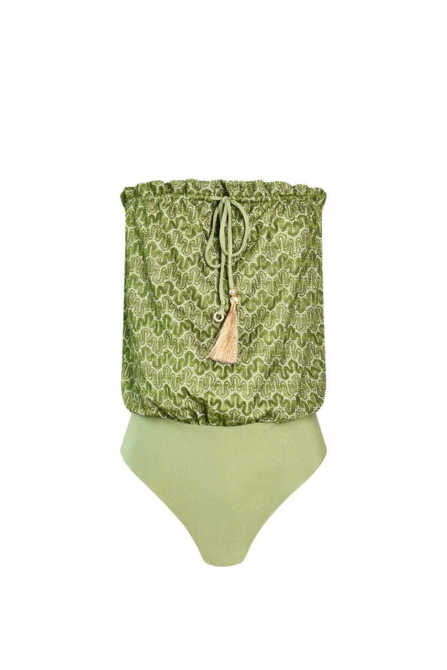 Cactus Knit Bandeau Swimsuit