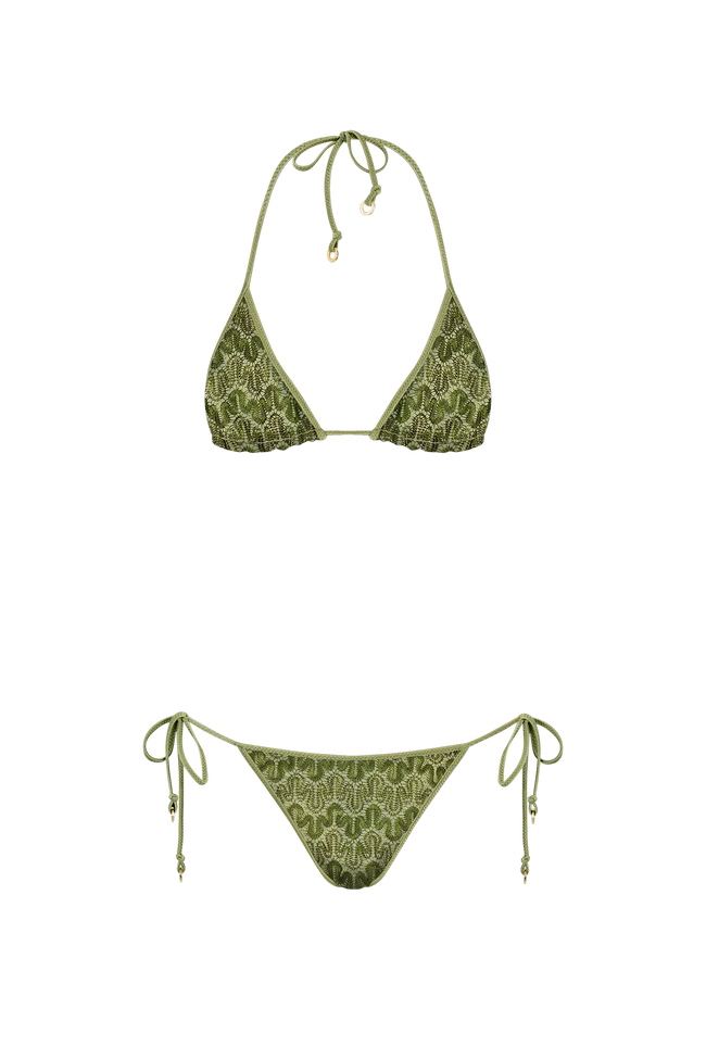 Cactus Knit Triangle Bikini