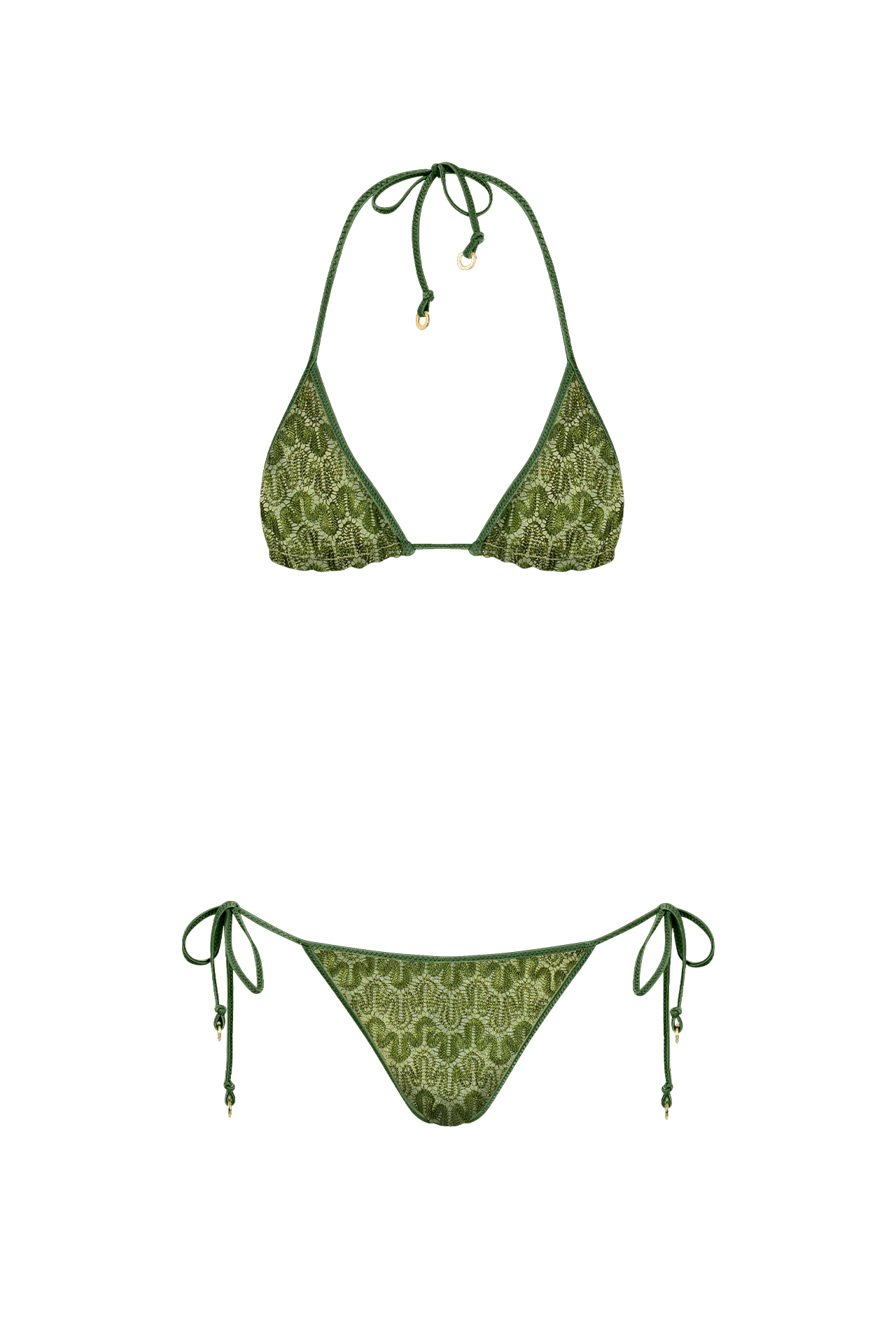 Cactus Knit Triangle Bikini