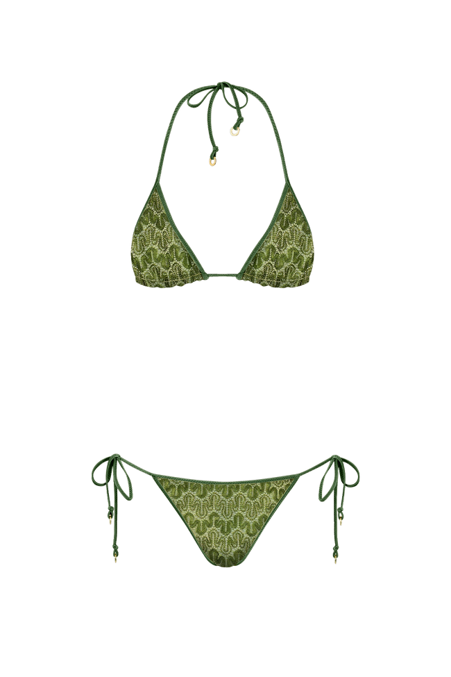 Cactus Knit Triangle Bikini