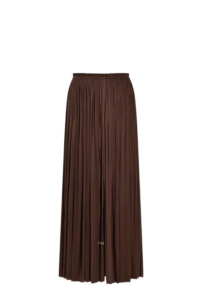 Chocolate Silk Tulle Skirt