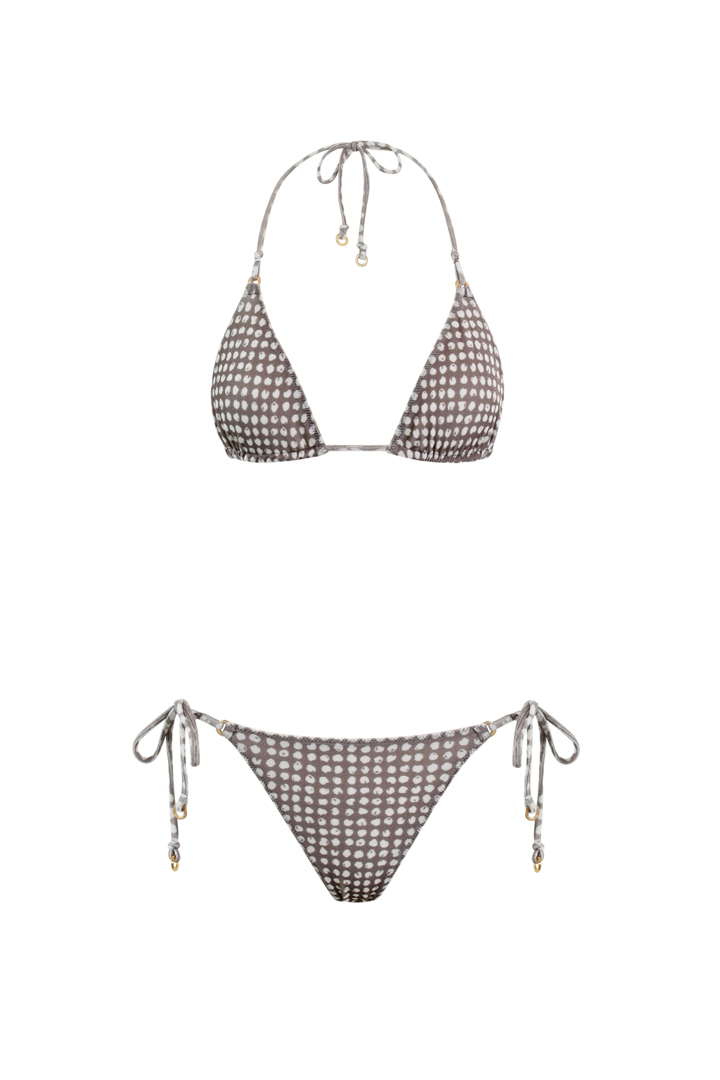 Taupe Dots Velvet Bikini, HANNE BLOCH