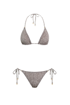 Taupe Dots Velvet Bikini, HANNE BLOCH