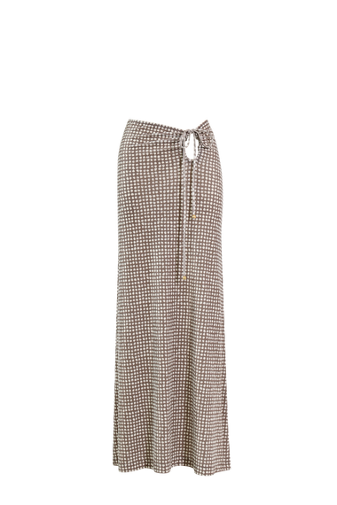 Taupe Dots Velvet Skirt, HANNE BLOCH