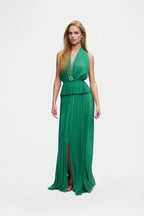 Forest Green Silk Tulle Skirt, floor-length 100% Grade 6A mulberry silk tulle, image 3, HANNE BLOCH