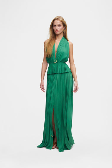 Forest Green Silk Tulle Top, 100% Grade 6A mulberry silk tulle, image 5, HANNE BLOCH