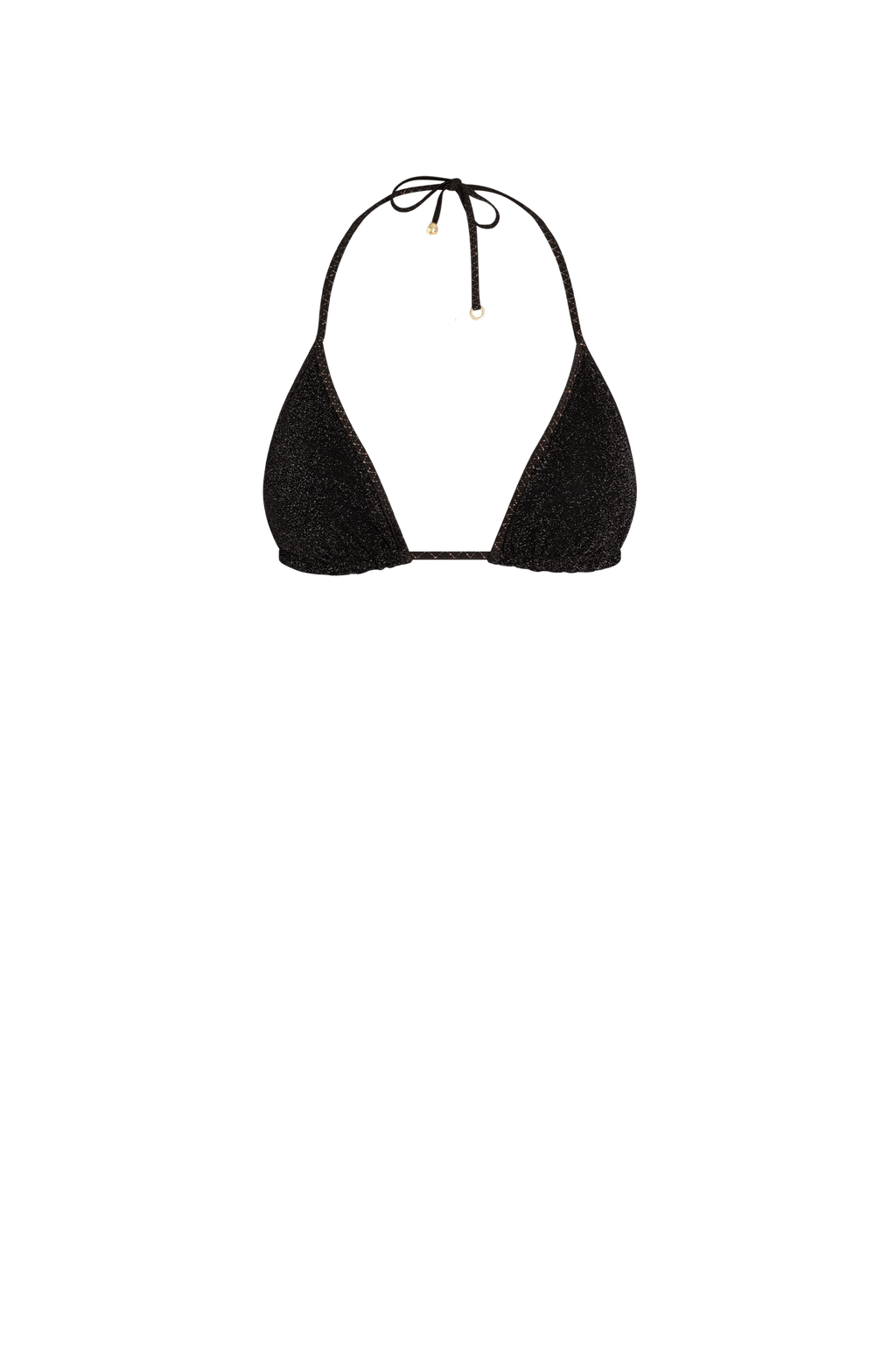 Black Glitter Triangle Top