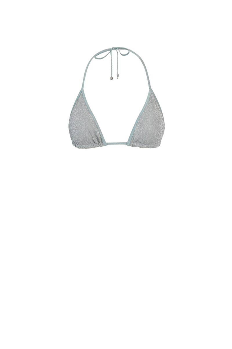 Ice Blue Glitter Triangle Top
