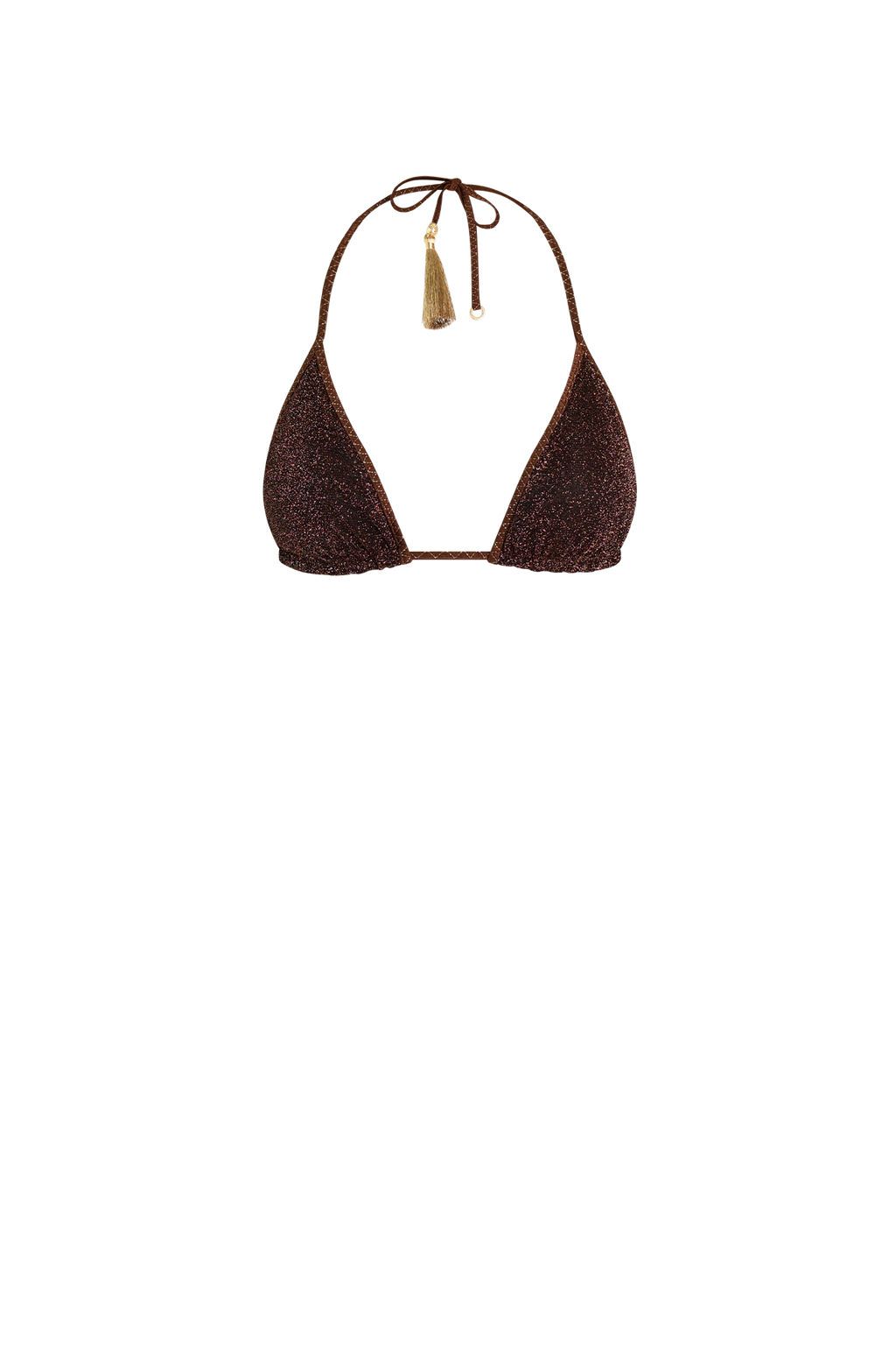 Brown Glitter Triangle Top