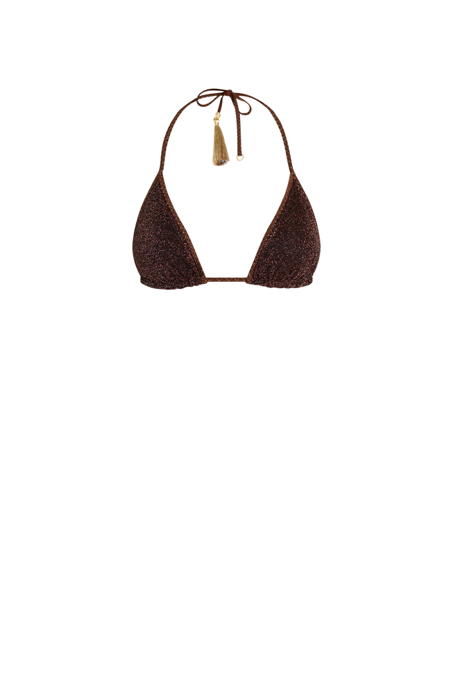 Brown Glitter Triangle Top