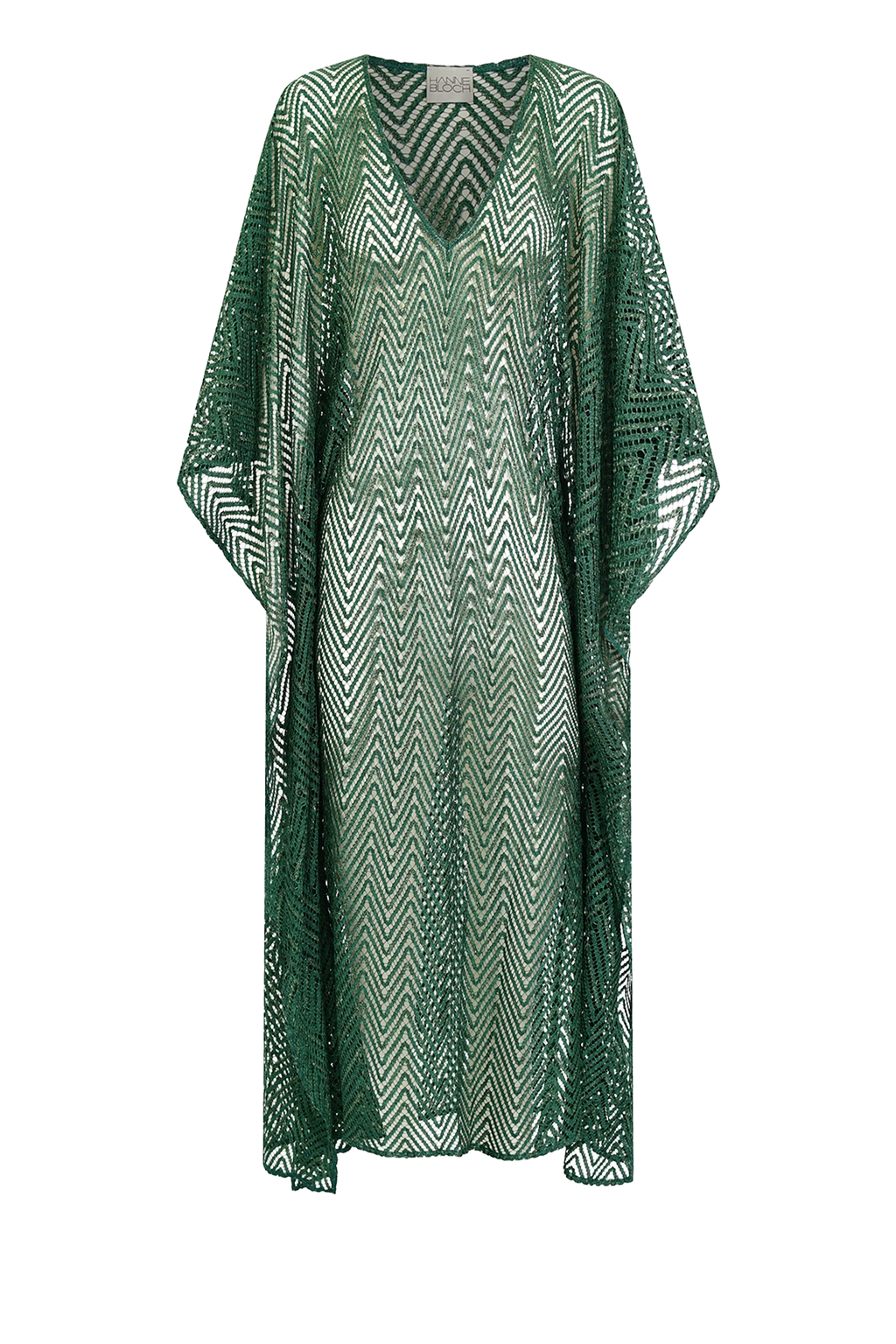 Forest Green Knit Kaftan, one-size Italian knit, HANNE BLOCH