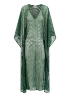 Forest Green Knit Kaftan, one-size Italian knit, HANNE BLOCH