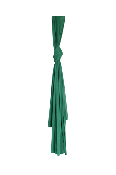 Forest Green Silk Tulle Scarf, raw-cut 100% Grade 6A mulberry silk tulle, HANNE BLOCH