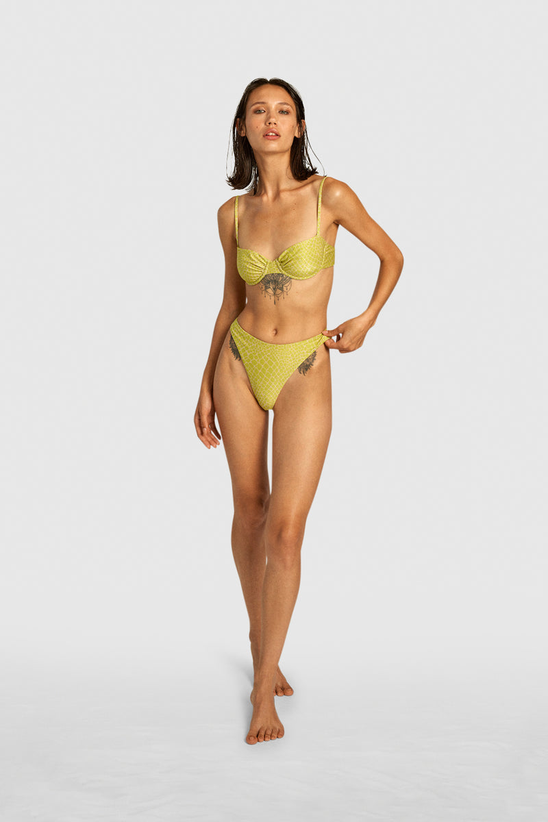 Acid Croco Balconette Bikini