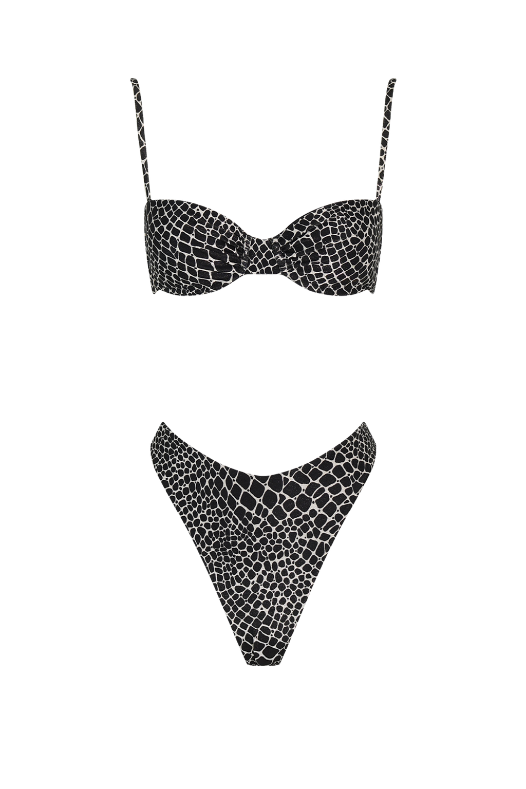 Croc Glitter Balconette Bikini