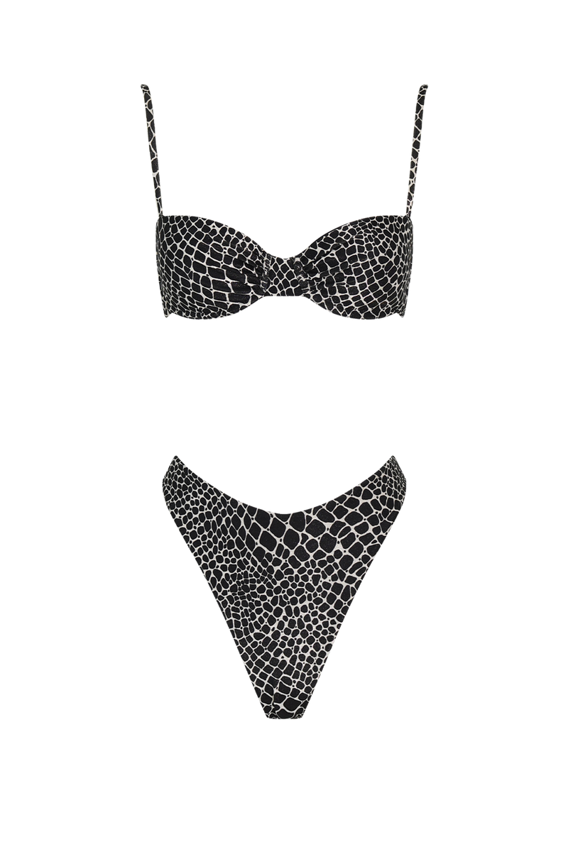 Croc Glitter Balconette Bikini